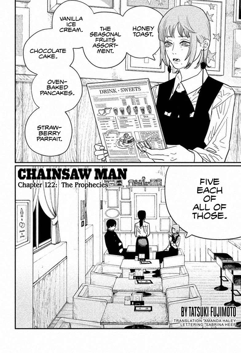 Chainsaw Man Chapter 122 Font Cover